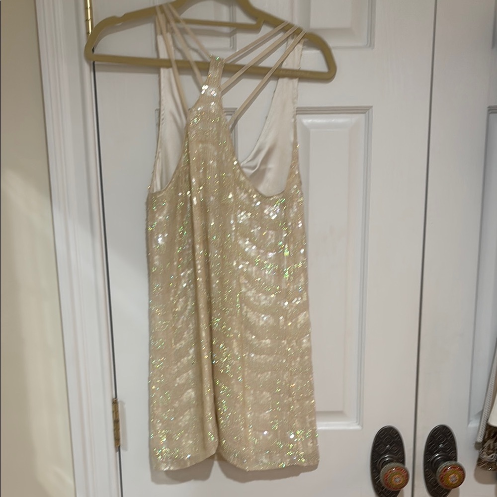 Parker Cream Sequin Dress - Picture 4 of 5